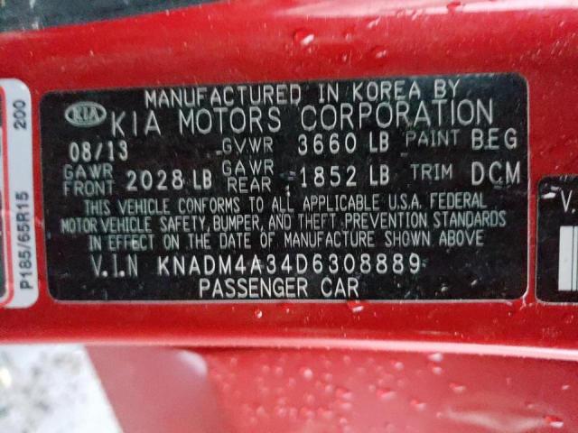 Photo 9 VIN: KNADM4A34D6308889 - KIA RIO LX 