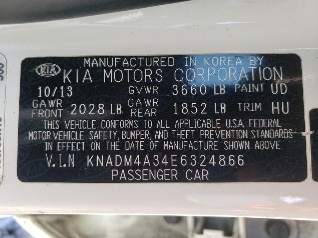 Photo 9 VIN: KNADM4A34E6324866 - KIA RIO LX 