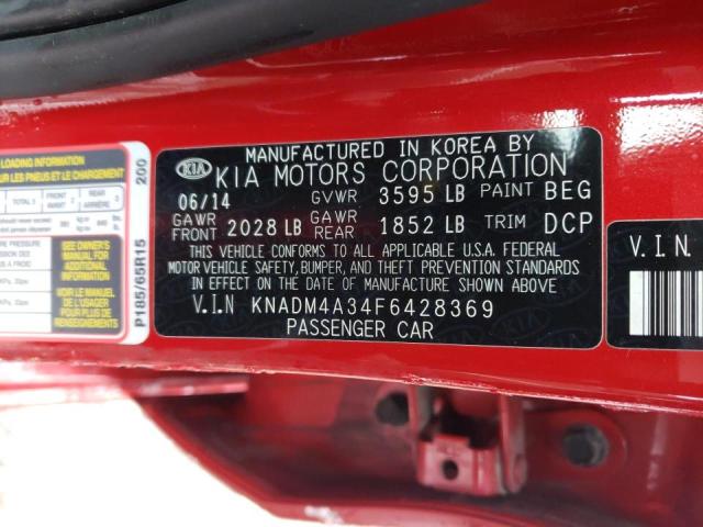 Photo 12 VIN: KNADM4A34F6428369 - KIA RIO LX 