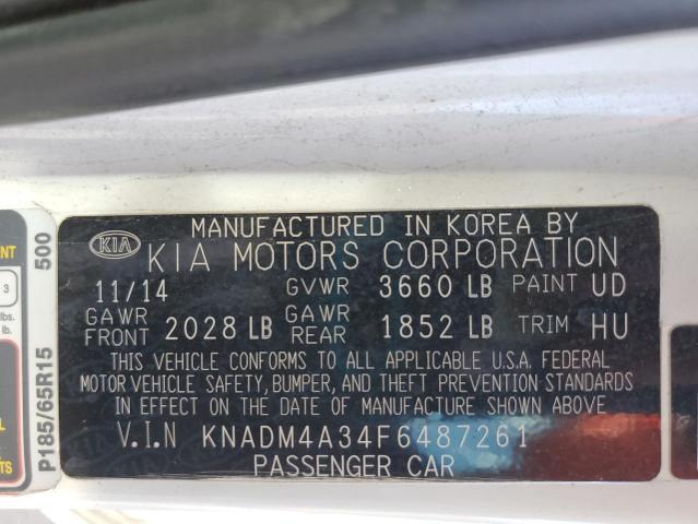 Photo 11 VIN: KNADM4A34F6487261 - KIA RIO LX 