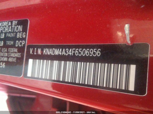 Photo 8 VIN: KNADM4A34F6506956 - KIA RIO 