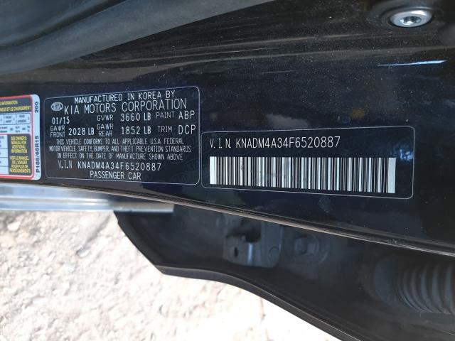 Photo 9 VIN: KNADM4A34F6520887 - KIA RIO LX 