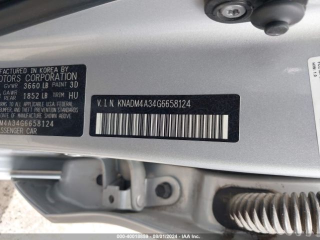 Photo 8 VIN: KNADM4A34G6658124 - KIA RIO 