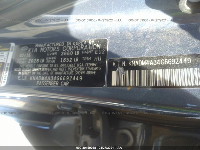 Photo 8 VIN: KNADM4A34G6692449 - KIA RIO 