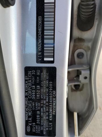 Photo 9 VIN: KNADM4A34H6029089 - KIA RIO LX 