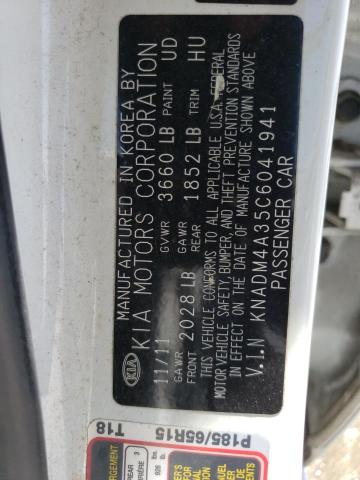 Photo 11 VIN: KNADM4A35C6041941 - KIA RIO LX 