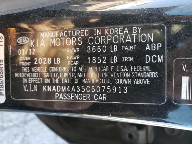 Photo 9 VIN: KNADM4A35C6075913 - KIA RIO LX 