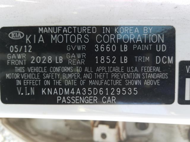 Photo 9 VIN: KNADM4A35D6129535 - KIA RIO LX 