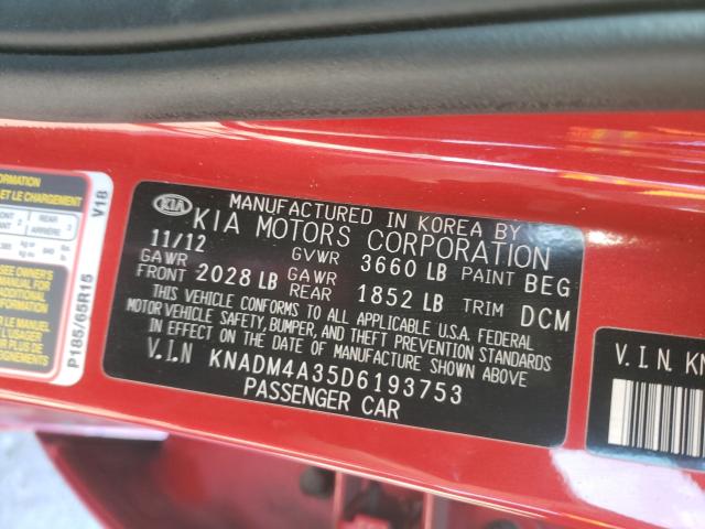 Photo 9 VIN: KNADM4A35D6193753 - KIA RIO LX 