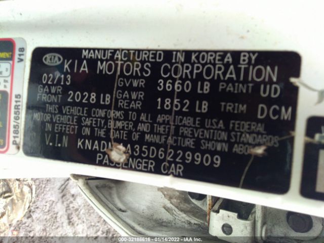 Photo 8 VIN: KNADM4A35D6229909 - KIA RIO 