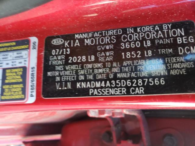 Photo 9 VIN: KNADM4A35D6287566 - KIA RIO LX 