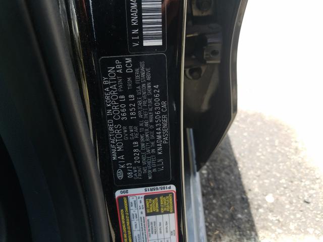 Photo 9 VIN: KNADM4A35D6300624 - KIA RIO LX 