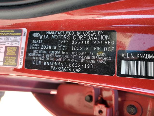 Photo 9 VIN: KNADM4A35E6327193 - KIA RIO LX 