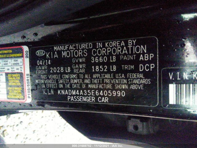 Photo 8 VIN: KNADM4A35E6405990 - KIA RIO 