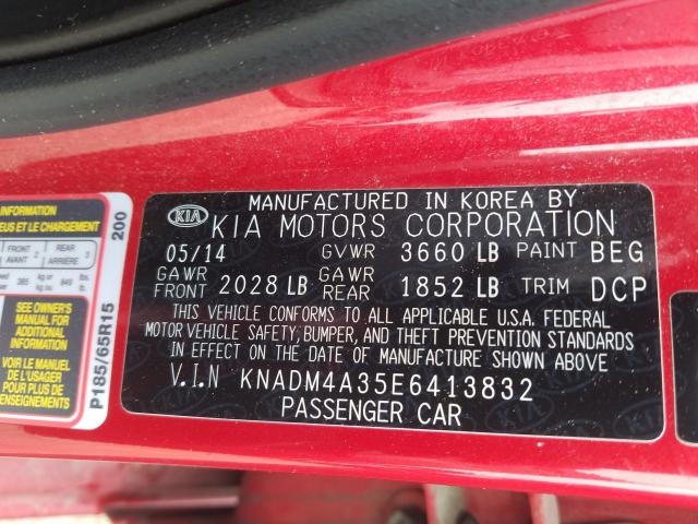 Photo 9 VIN: KNADM4A35E6413832 - KIA RIO 