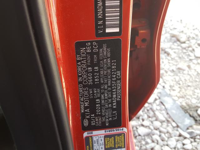 Photo 9 VIN: KNADM4A35F6421821 - KIA RIO LX 