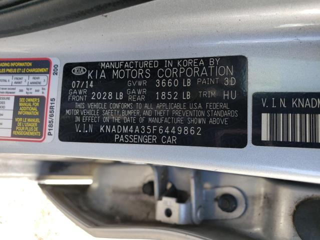 Photo 11 VIN: KNADM4A35F6449862 - KIA RIO LX 