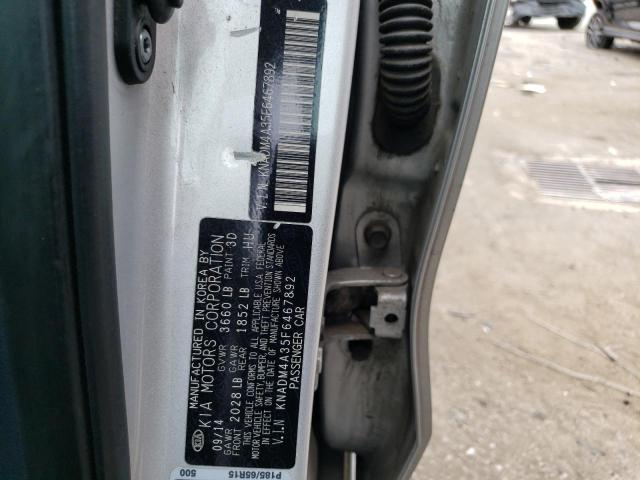 Photo 12 VIN: KNADM4A35F6467892 - KIA RIO LX 