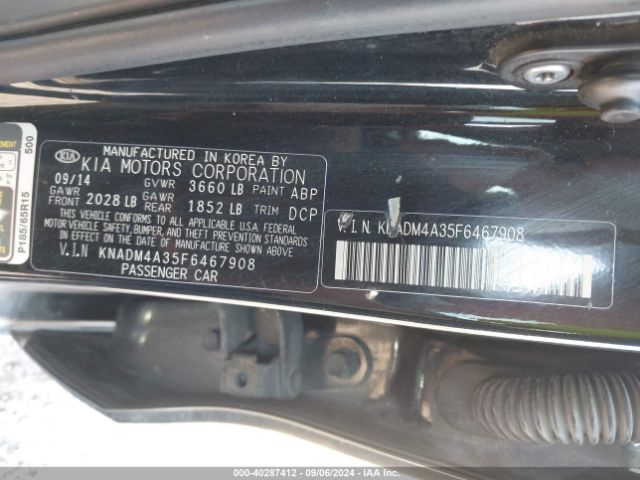 Photo 8 VIN: KNADM4A35F6467908 - KIA RIO 