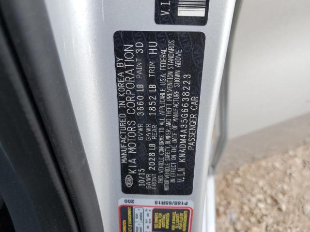 Photo 11 VIN: KNADM4A35G6638223 - KIA RIO LX 