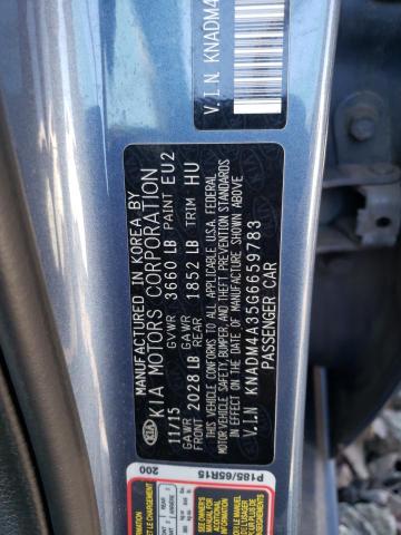 Photo 11 VIN: KNADM4A35G6659783 - KIA RIO LX 