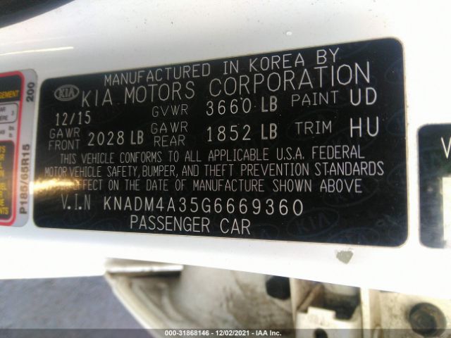 Photo 8 VIN: KNADM4A35G6669360 - KIA RIO 