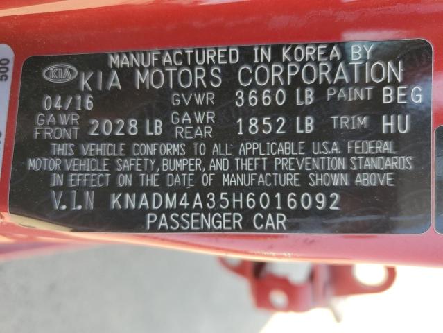 Photo 12 VIN: KNADM4A35H6016092 - KIA RIO LX 