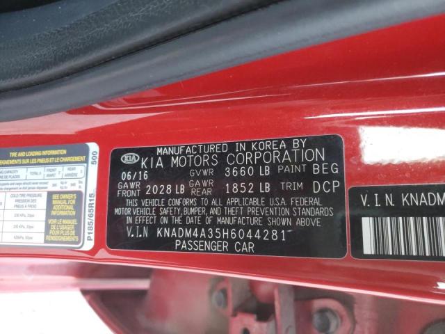 Photo 9 VIN: KNADM4A35H6044281 - KIA RIO LX 