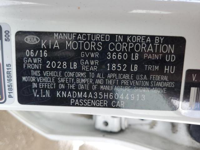 Photo 9 VIN: KNADM4A35H6044913 - KIA RIO LX 