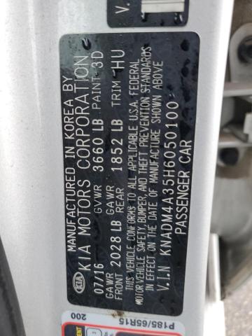 Photo 11 VIN: KNADM4A35H6050100 - KIA RIO LX 