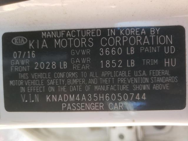 Photo 9 VIN: KNADM4A35H6050744 - KIA RIO LX 