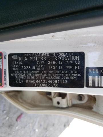 Photo 9 VIN: KNADM4A35H6061145 - KIA RIO LX 