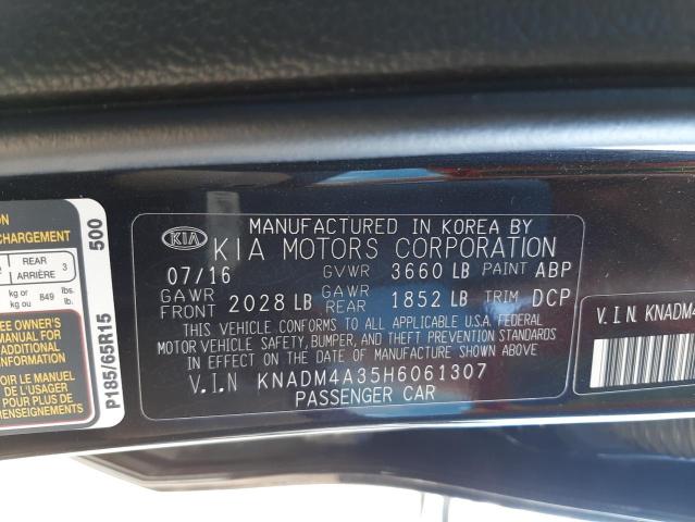 Photo 9 VIN: KNADM4A35H6061307 - KIA RIO LX 