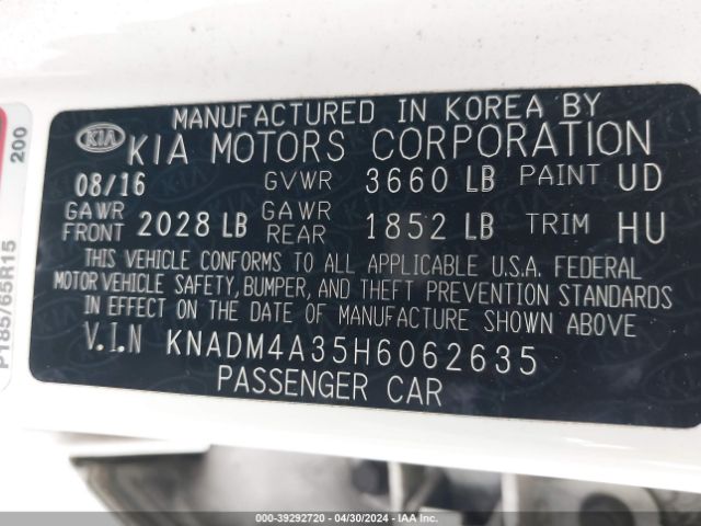 Photo 8 VIN: KNADM4A35H6062635 - KIA RIO 