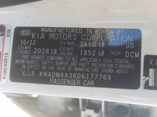 Photo 9 VIN: KNADM4A36D6177769 - KIA RIO LX 