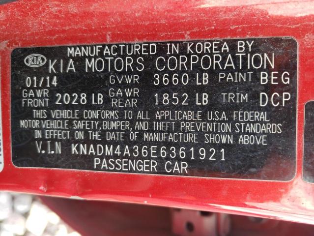 Photo 9 VIN: KNADM4A36E6361921 - KIA RIO LX 