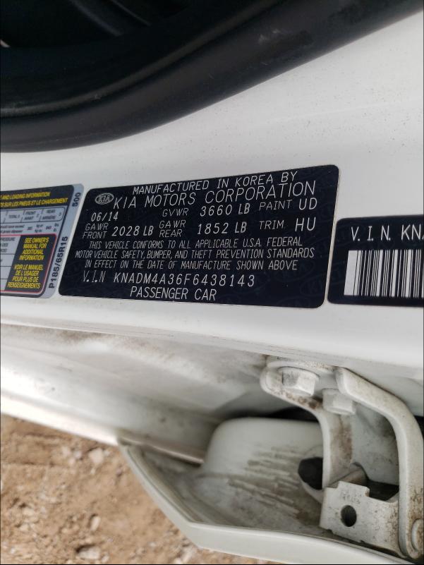 Photo 9 VIN: KNADM4A36F6438143 - KIA RIO LX 