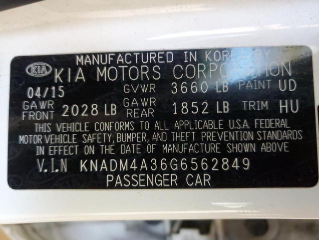 Photo 11 VIN: KNADM4A36G6562849 - KIA RIO LX 