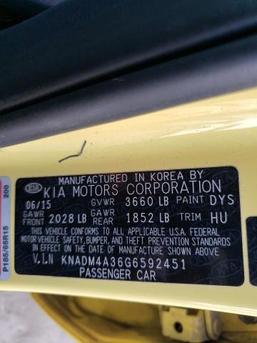 Photo 9 VIN: KNADM4A36G6592451 - KIA RIO LX 