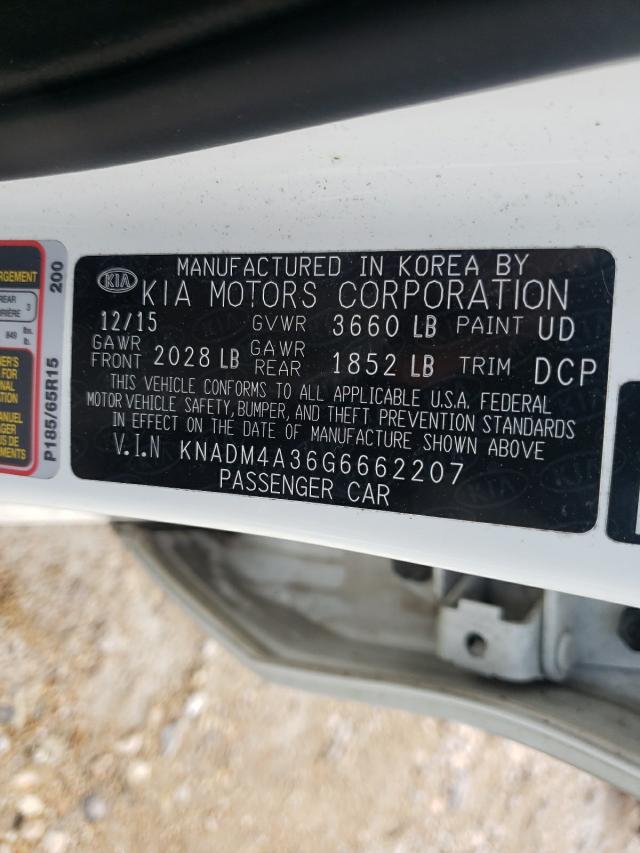 Photo 9 VIN: KNADM4A36G6662207 - KIA RIO LX 