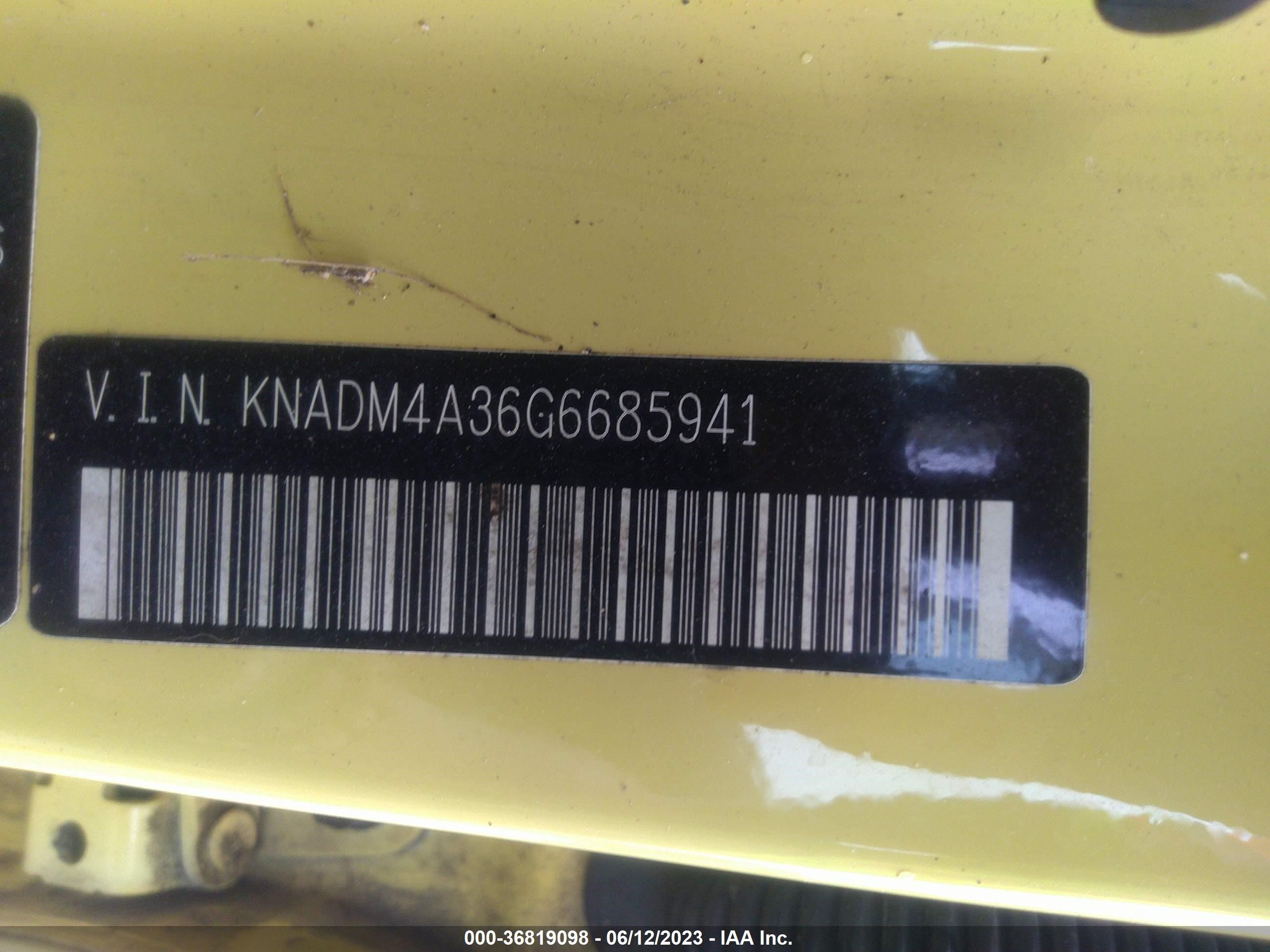 Photo 8 VIN: KNADM4A36G6685941 - KIA RIO 