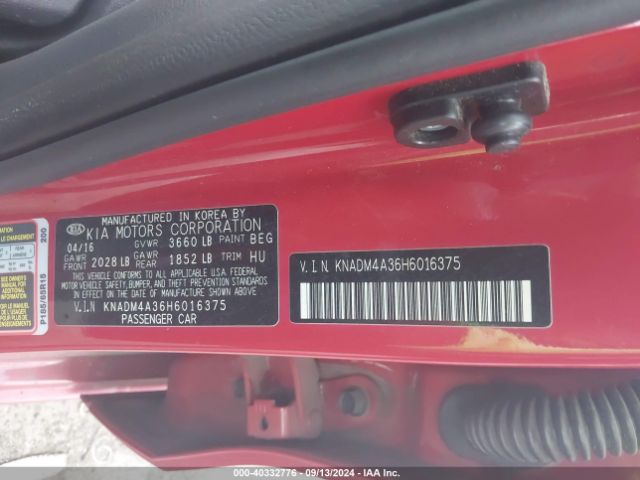 Photo 8 VIN: KNADM4A36H6016375 - KIA RIO 