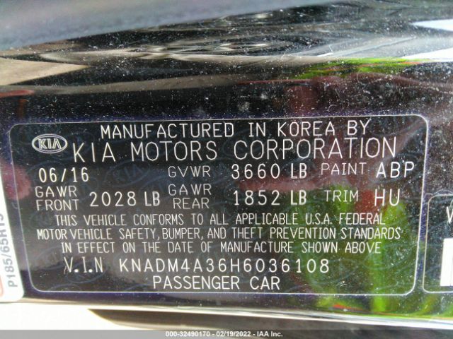 Photo 8 VIN: KNADM4A36H6036108 - KIA RIO 