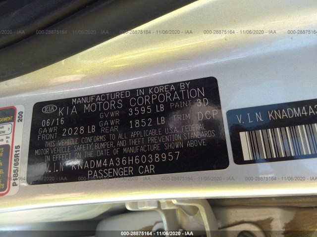 Photo 8 VIN: KNADM4A36H6038957 - KIA RIO 