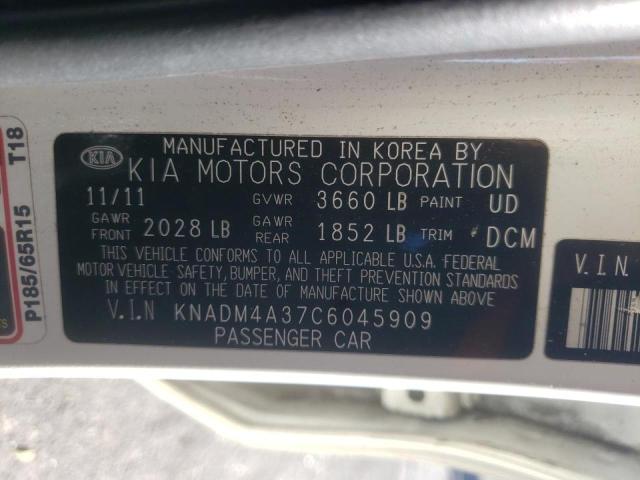 Photo 9 VIN: KNADM4A37C6045909 - KIA RIO LX 