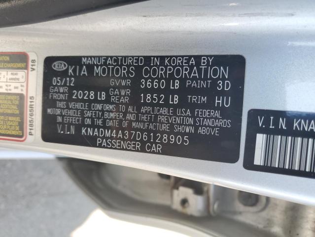 Photo 12 VIN: KNADM4A37D6128905 - KIA RIO LX 