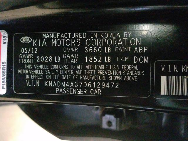 Photo 9 VIN: KNADM4A37D6129472 - KIA RIO LX 