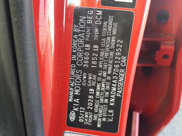 Photo 9 VIN: KNADM4A37D6129522 - KIA RIO LX 