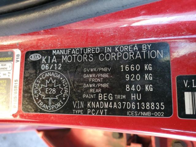 Photo 11 VIN: KNADM4A37D6138835 - KIA RIO 