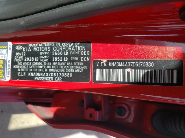 Photo 9 VIN: KNADM4A37D6170880 - KIA RIO LX 